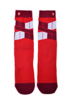 Mens The Flag. Red Knitted Crew Socks Fun Dress