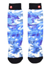 Mens Abstract Blue Camouflage Crew Socks