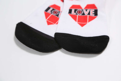 Mens Love Heart Crew Funny Socks