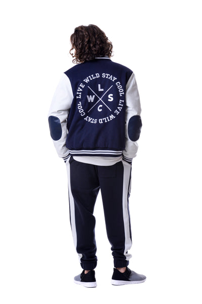 Fools Day Varsity Fd 03 Badge With Lwc Embroidery Bomber Jacket (Men)